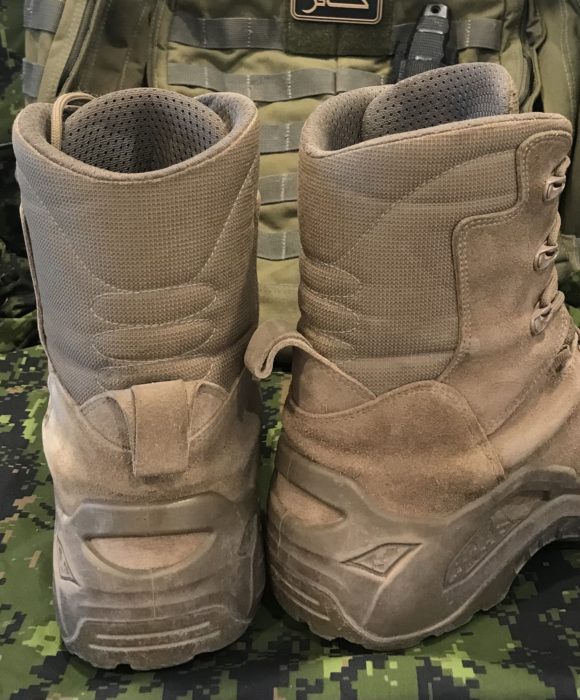 LOWA Z-8S tactical boot, close up of rear webbing