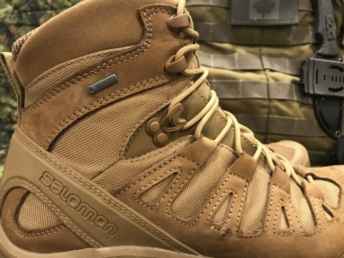 Salomon Quest 4D Review: When The Mission Demands Elite Performance 9 the webbing on Salomon Forces Quest 4D is made up of 5 different materials: Rubber, nylon, full grain leather, and suede