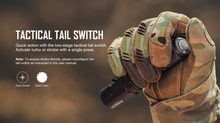 The Best Tactical Fenix Flashlights: Bring Light To The Dark 10 Tactical flashlight with two stage tail switch for direct strobe or direct turbo