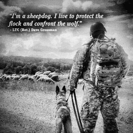 men must be a sheepdog and not a sheep.