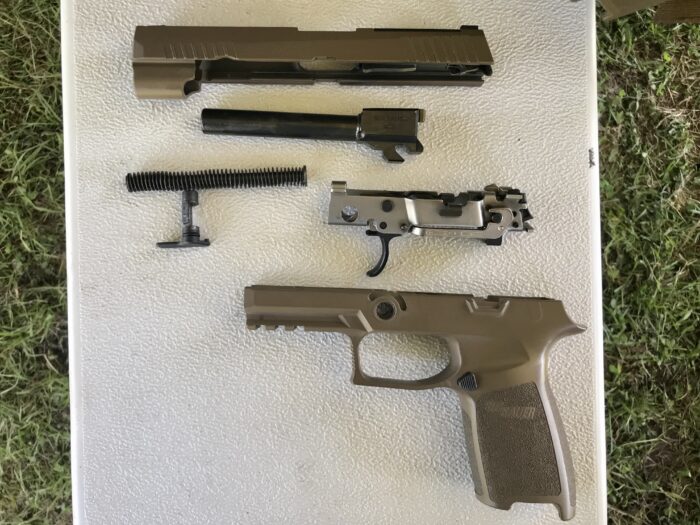 Sig Saur P320-C22 Broken down for cleaning