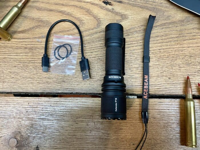 The Acebeam Defender P16: An Excellent Tactical Flashlight 6 The Acebeam Defender P16 Tactical Flashlight everything in the box
