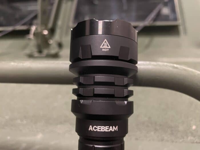 Acebeam Defender P17: A Great at Home Tactical Flashlight 12 Acebeam Defender P17 tactical flashlight has aggressive cooling fins to help dissipate heat from the massive 4900 lumens