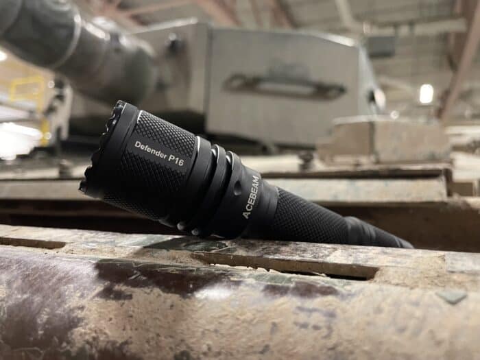 The Acebeam Defender P16: An Excellent Tactical Flashlight 2 The Acebeam Defender P16 Tactical Flashlight on a Leopard Tank
