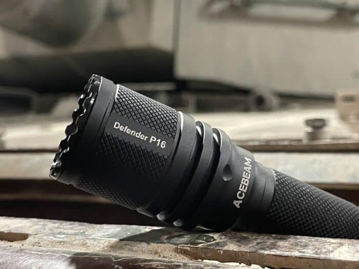 The Acebeam Defender P16: An Excellent Tactical Flashlight 11 Acebeam defender P16 tactical flashlight on a Leopard tank