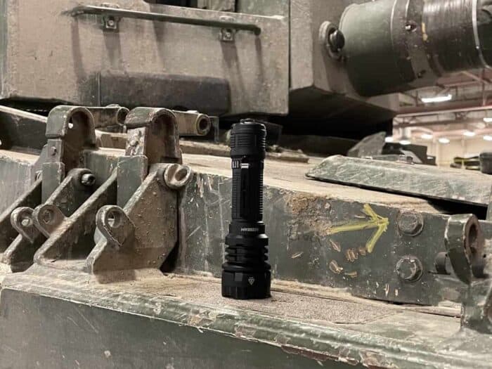 Acebeam Defender P17: A Great at Home Tactical Flashlight 20 Acebeam Defender P17 Tactical Flashlight on a leopard C2 tank