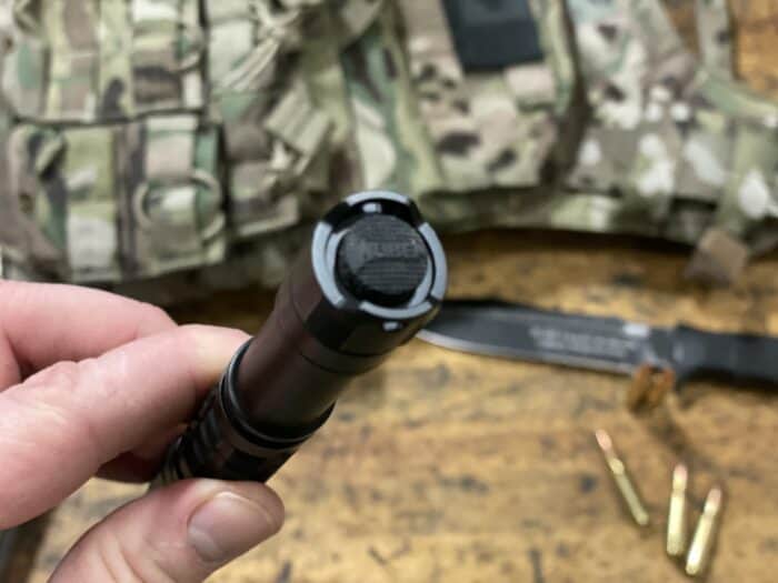 Wuben T2 Review: A Small and Powerful Backup Tactical Flashlight 12 the wuben t2 tactical flashlight has two buttons, one being a tactical tail light