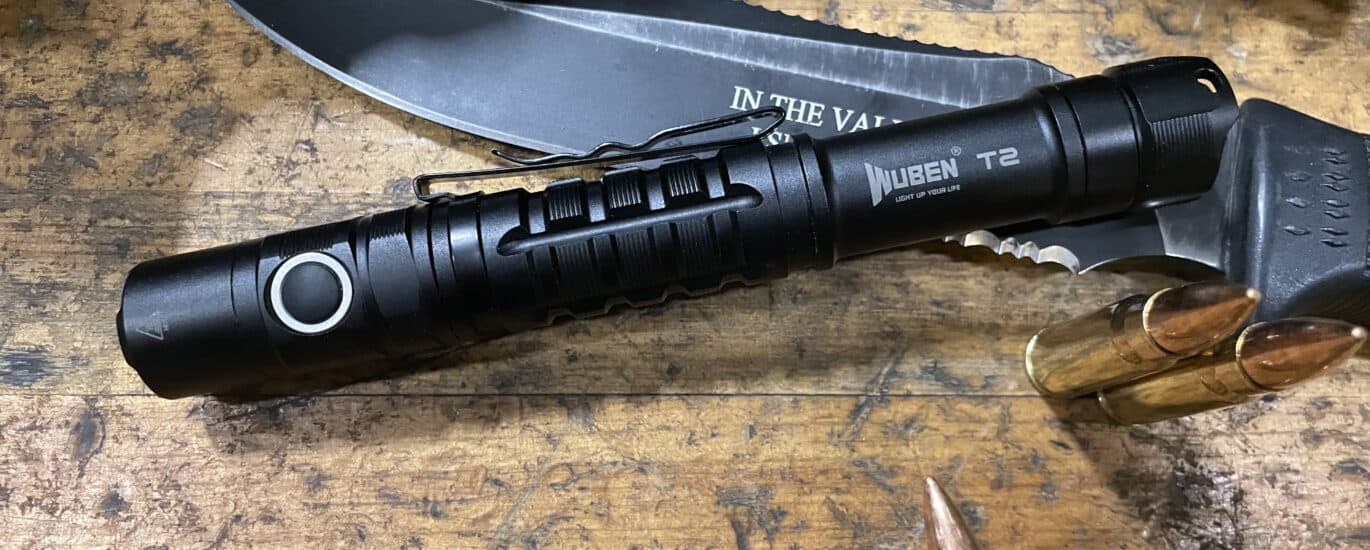 The Wuben T2 back up tactical flashlight