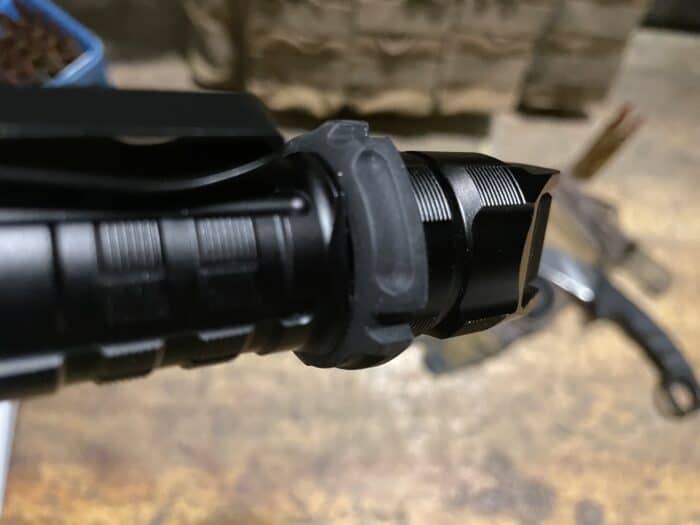 Wuben T1 Review: Is It The Best Tactical Flashlight? 11 The Wuben T1 Tactical Flashlight rubber hand stop for increased grip in wet conditions and when wearing gloves