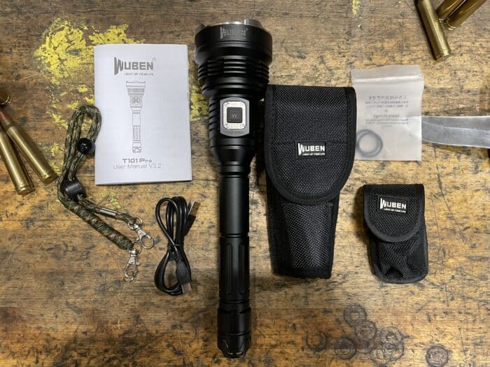 Wuben T101 Pro Review: Is It Really A Tactical Flashlight? 5 The Wuben T101 Pro hunting and Tactical flashlight, everything that comes in the box.