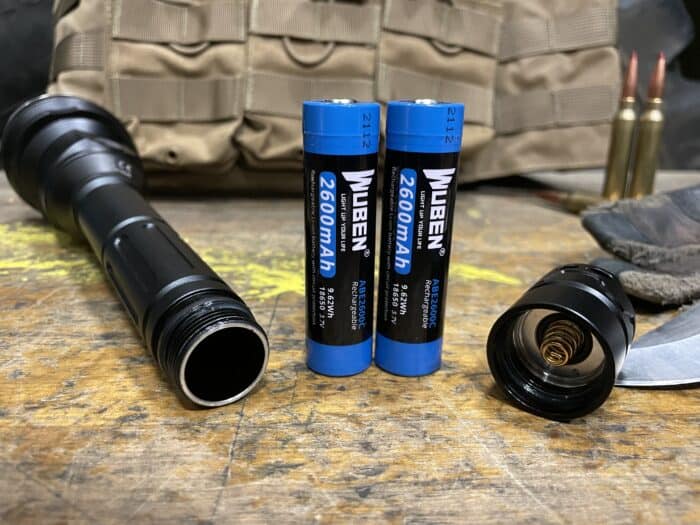Wuben T101 Pro Review: Is It Really A Tactical Flashlight? 14 The Wuben T101 Pro hunting and Tactical flashlight high drain li-ion 18650 batteries
