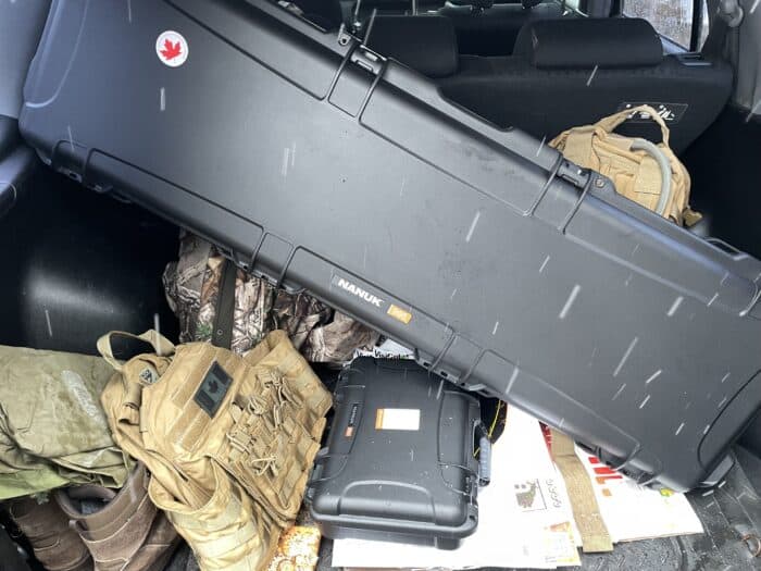 Nanuk 995 Rifle Case: Protection For Your Most Important Gear 3 NANUK 995 RIFLE CASE, CONDOR CYLCONE PLATE CARRIER IN THE BACK OF MY SUV