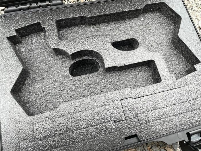 the Nanuk 910 2UP Classic Gun Case has a hard foam inner protective layer