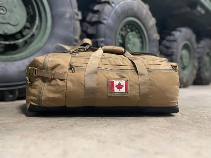 Condor Colossus Duffel Bag Review: Like a Military Duffel, Just Better! 3 The Condor Colossus duffel bag infront of a canadian lave 6