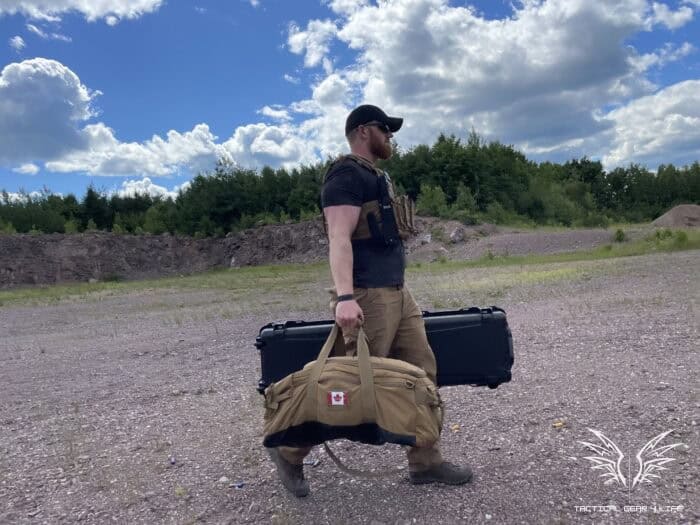 Condor Colossus Duffel Bag Review: Like a Military Duffel, Just Better! 5 Condors colossus duffel bag and the nanuk 995 double rifle case at the quarry for some shooting