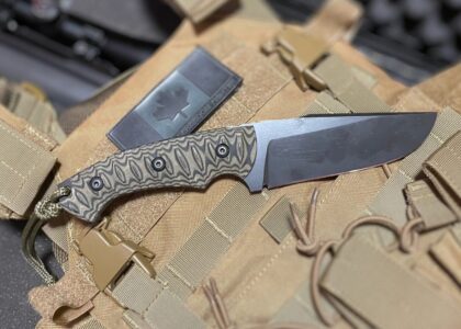 the Sierra 3 Tactical Knife with the vanquish condor plate carrier and Sako S20 tactical rifle