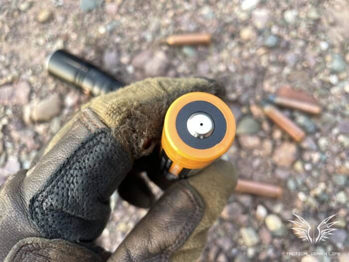 Fenix TK30 Tactical Flashlight Review: Lasers, Great For Self Defence 15 The Fenix TK30 Tactical Flashlight has a charging indicator light on the top
