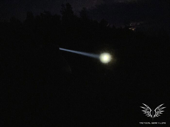 Fenix TK30 Tactical Flashlight Review: Lasers, Great For Self Defence 7 The Fenix TK30 operating in the pitch black