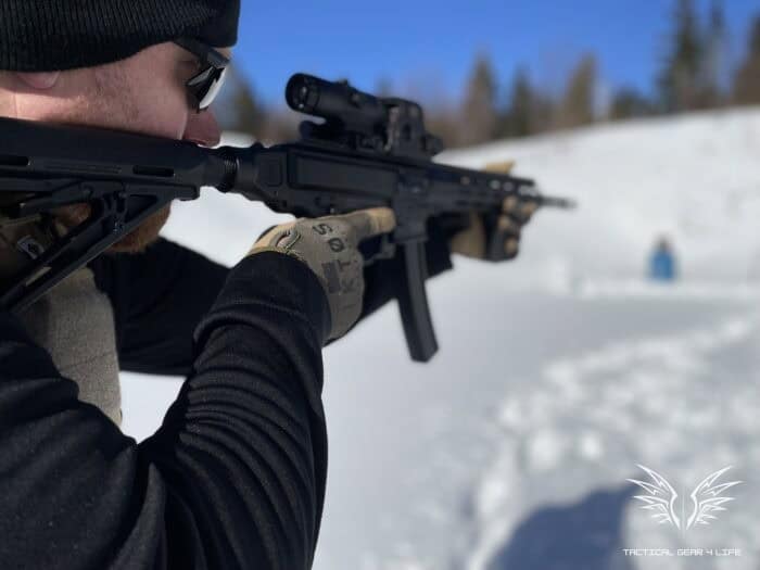 Sterling Arms R9 MK1 Review: A Powerful new PC Carbine To Hit the Canadian Market 5 shooting the Sterling Arms R9 PC Carbine at the range