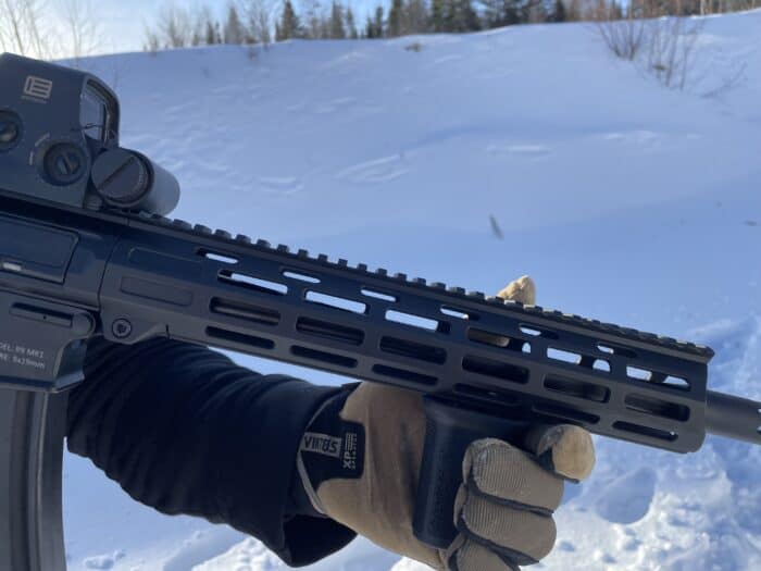Sterling Arms R9 MK1 Review: A Powerful new PC Carbine To Hit the Canadian Market 7 the Sterling Arms R9 PC Carbine has a nearly twelve inch hand guard with MLOCK all around it