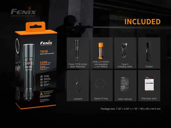 Fenix TK30 Tactical Flashlight Review: Lasers, Great For Self Defence 6 what comes in the box when you purchase the Fenix TK30