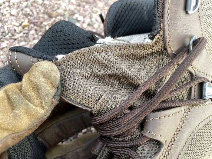 AKU Pilgrim DS Combat Boot Review: Trusted By Militaries Worldwide 12 AKU pilgrim ds combat boots has a gusseted togue to prevent debrie from getting in your boot
