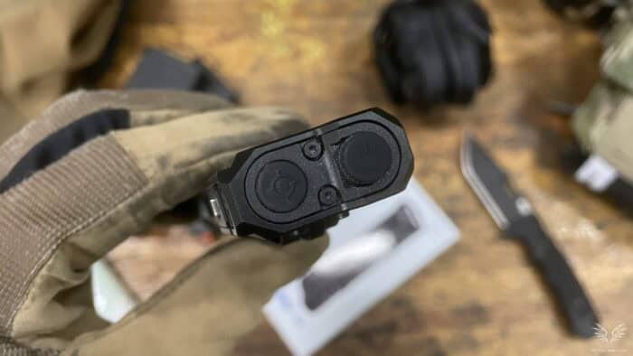 The X5 has a dual tactical tail switch which makes using the lights very easy