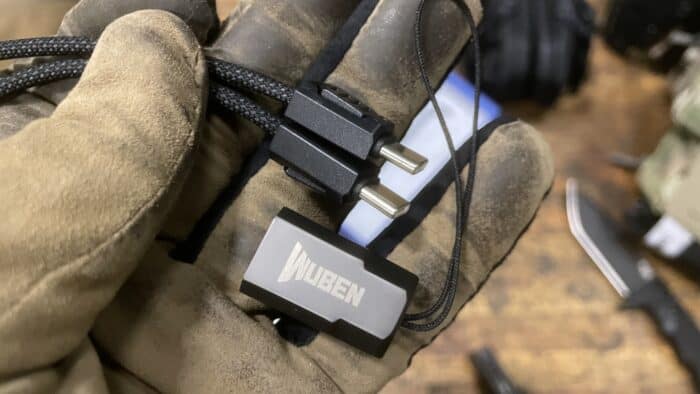 The lanyard for the X5 is also the charging cable