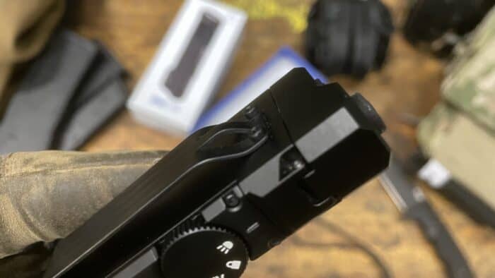 The x5 has a low profile lanyard hole